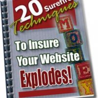 20 Surefire Techniques to Insure Your Web Explodes!
